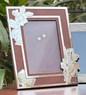 Floral Corner Silver-Plated Photo Frame