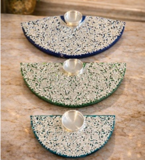 Silver Plated Half Moon Tea Light Holder