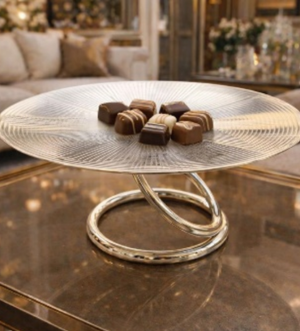 North Star Silver Plated Pedestal Platter